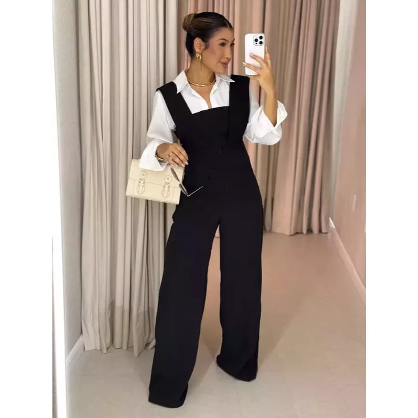 Macacão Feminino Multifuncional com Top – Elegante e Versátil