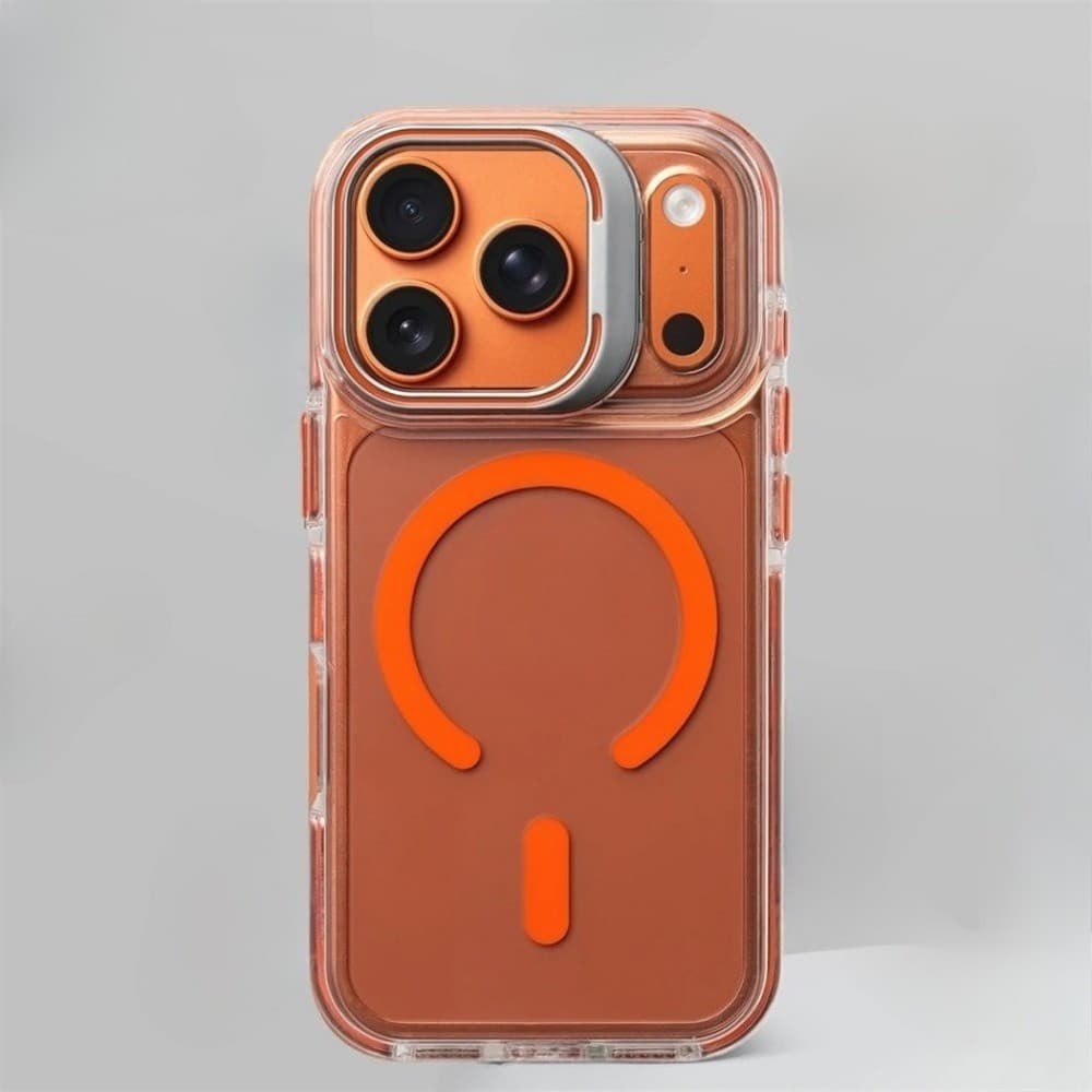 Capa De Telefone De Carregamento Magnético Com Suporte De Metal Embutido De Luxo Para iPhone 17 11 12 13 14 15 16 Pro Ma
