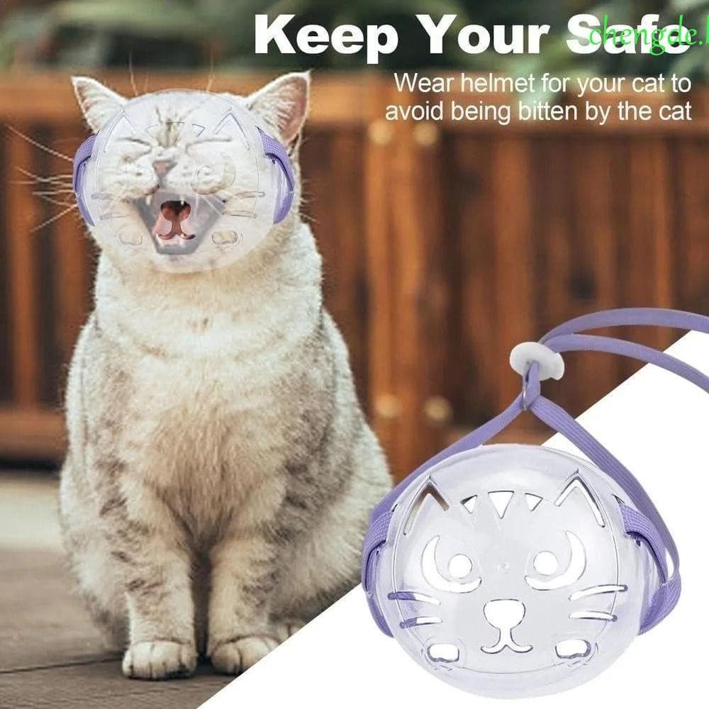 Máscara De Focinho De Gato CHENGDEBR , Capa De Boca De Gatinho Respirável Ajustável , Tratamento De Animais De Estimação