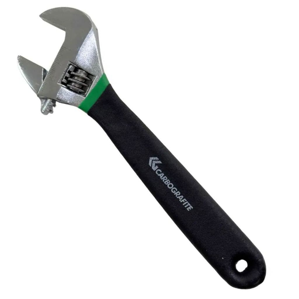 Chave Inglesa Ajustável 8" Aço e Cabo Emborrachado 012418312 Carbografite