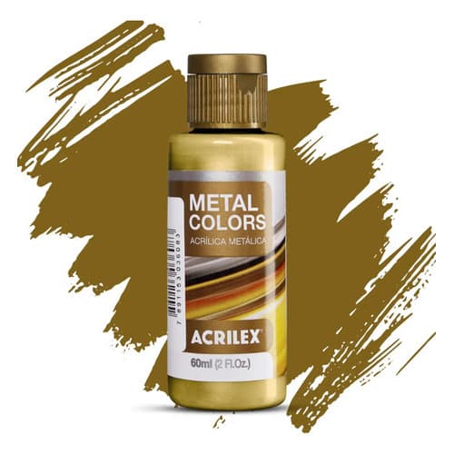 Tinta Metal Colors Acrilex 60ml Metálica Bronze