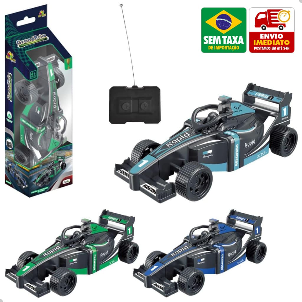 Carrinho Fórmula 1 Controle Remoto 24cm Alta Velocidade Carro RC Infantil