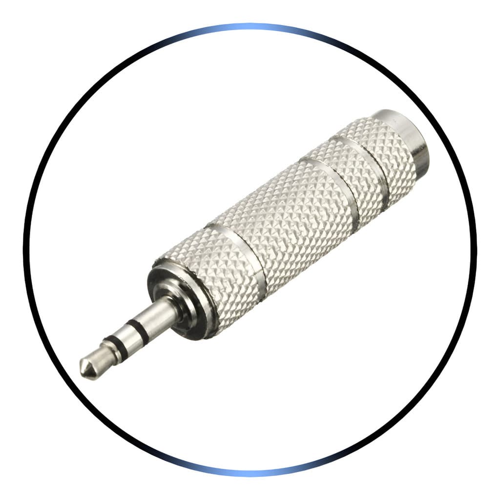 Adaptador P2 macho * P10 fêmea áudio estéreo  - Metal