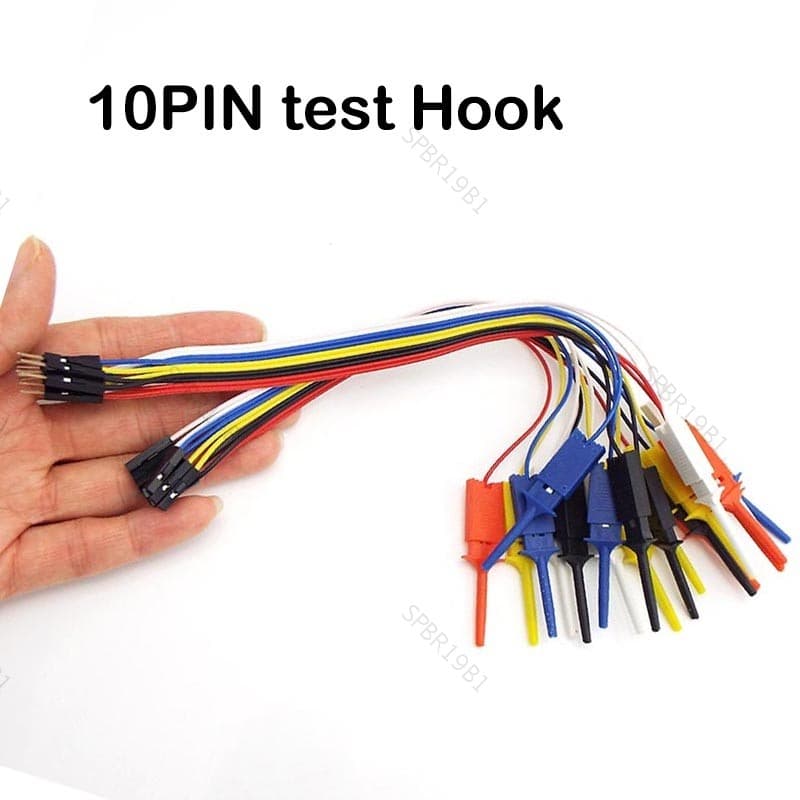 10PIN Teste Gancho Chumbo Clipe Analisador Lógico Cabo Jacaré Masculino Feminino Pinça Sonda Para Arduino Raspberry Pi C
