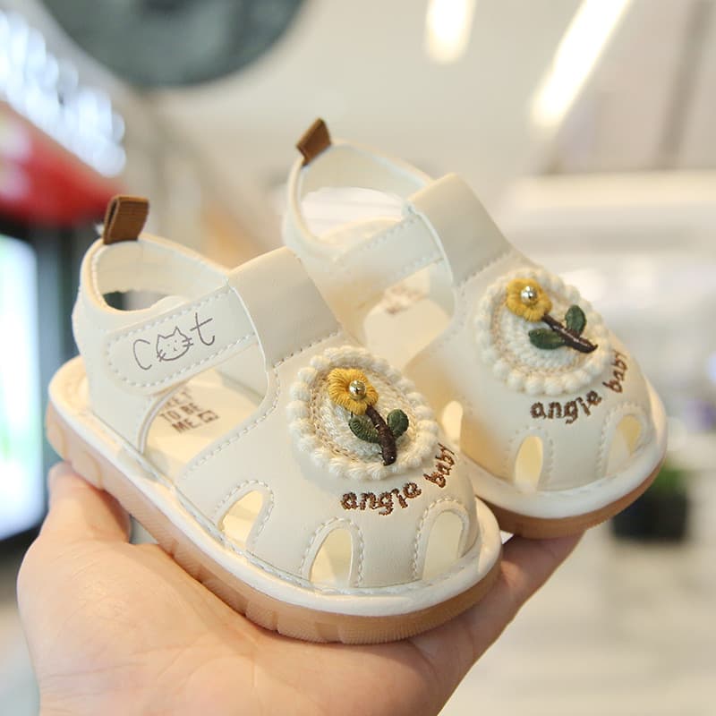 Verão novo estilo sandálias do bebê de sola macia sapatos infantis respirável sapatos de caminhada Anti-deslizamento men