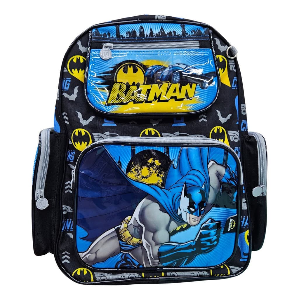 Mochila Escolar Batman Infantil Preta 4 Bolsos
