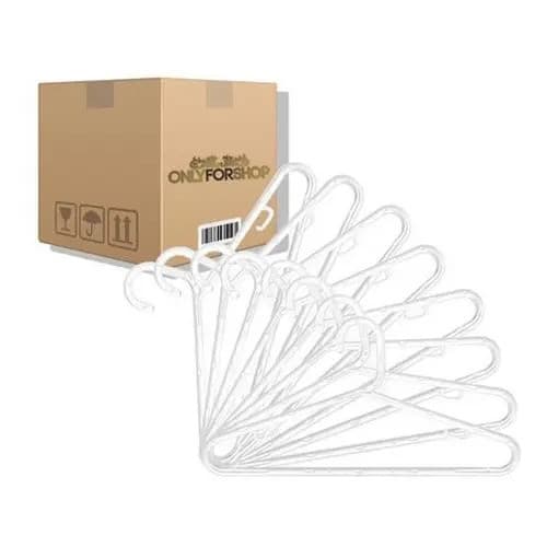 Cabides Acrílico Modelo Tradicional Fino - 30 Unidades