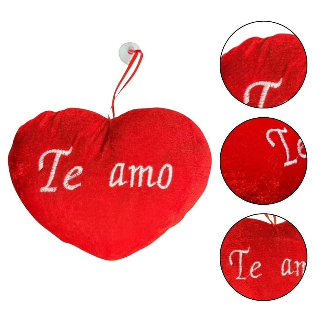Coração Vermelho Te Amo Pendurável Pelúcia - 20cm