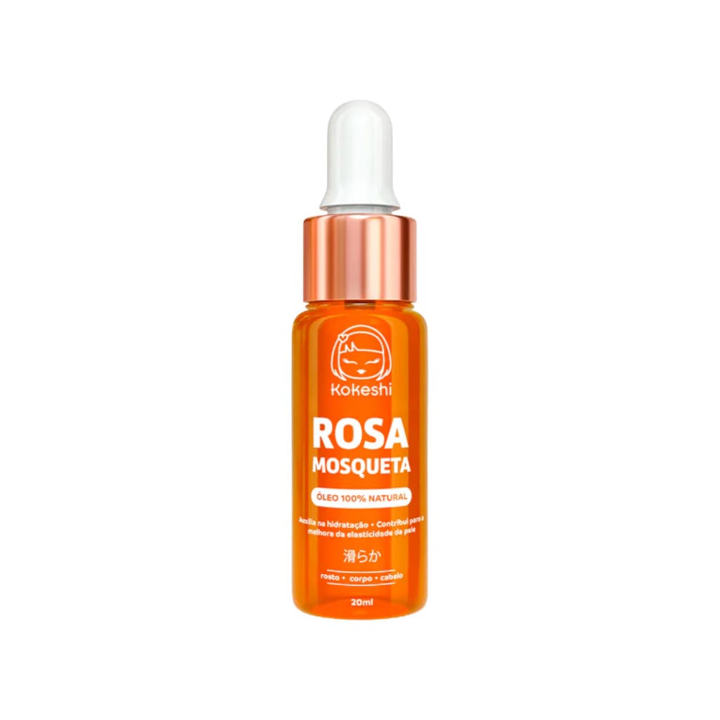 Óleo de Rosa Mosqueta 100% Puro Natural  Reparação e Hidratação 20ml Kokeshi
