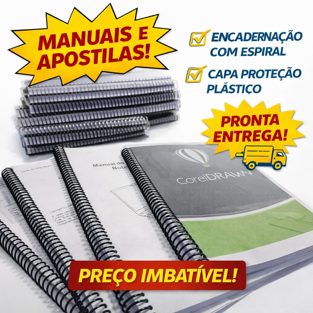 Impressão e Encadernação A4 - 50 a 500 páginas Colorido/Preto e Branco -  ENVIO RÁPIDO