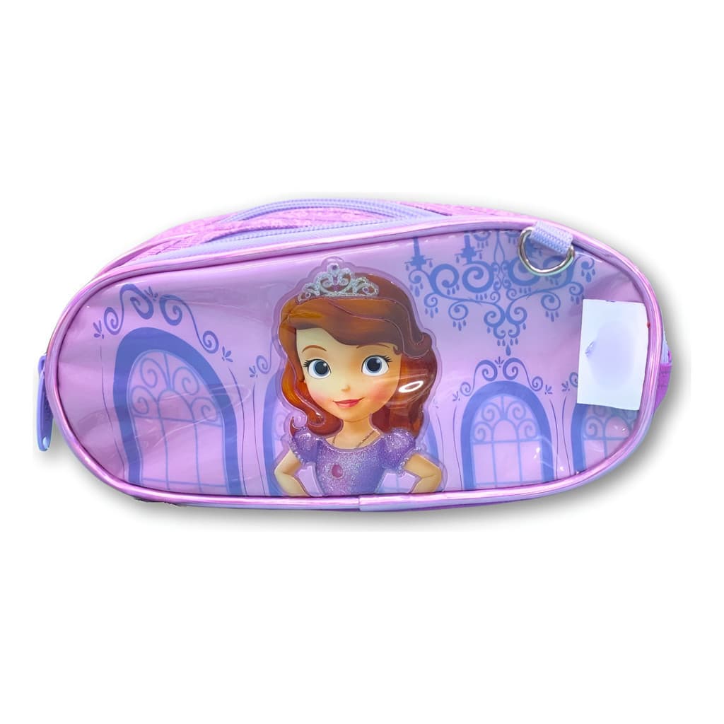 Estojo Escolar Infantil Princesa Sofia Com Zíper E Duplo Cor Violeta