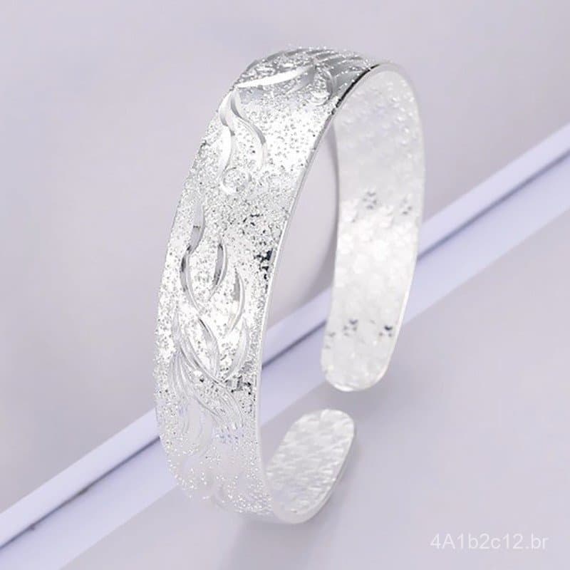 Pulseira Elegante com Contas de Dragão e Fênix, Estilo Étnico, Pulseira Fosca para Mulheres e Idosos, Joia de Prata, Ent