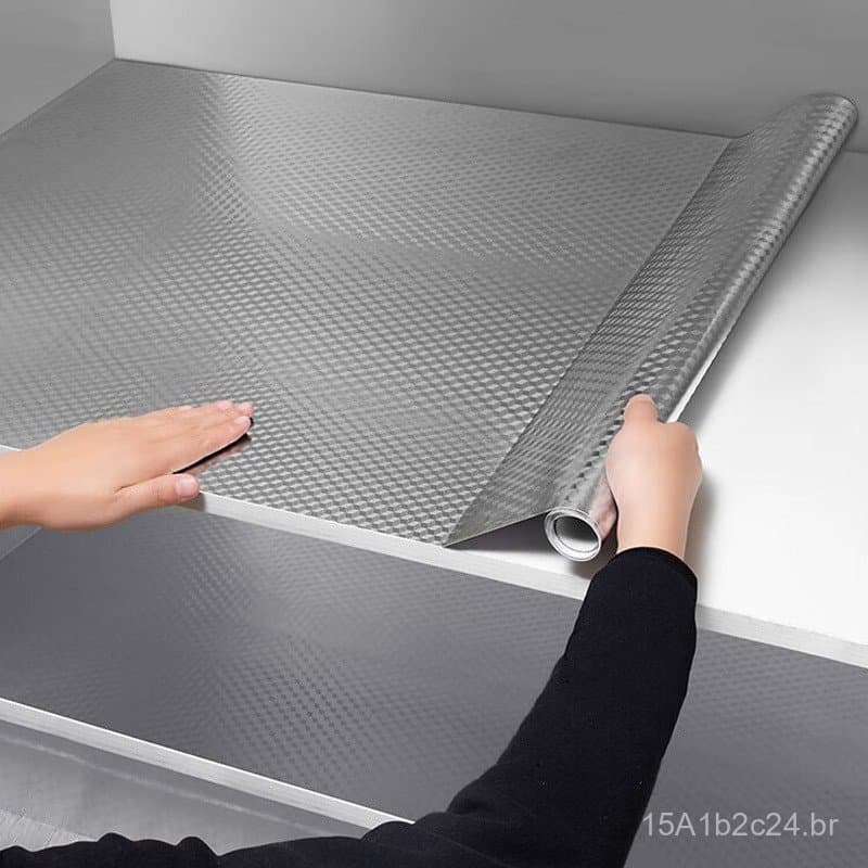 Adesivos de cozinha à prova de óleo, papel de parede autoadesivo para armários e azulejos, à prova d'água e resistente à