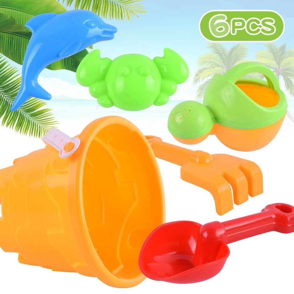 Conjunto de Brinquedos de Praia para Crianças para Brincar na Água, Escavar Areia e Fazer Jogos de Faz de Conta, Conjunt
