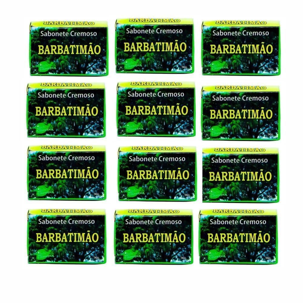 Kit com 12 - Sabonete Natural Barbatimão 90g Aroeira Cosmética | Limpeza Suave e Hidratação