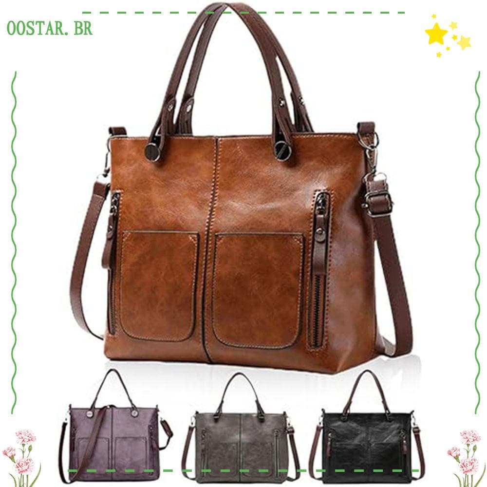 Bolsa De Ombro OOSTAR , Couro PU De Bolso Múltiplo Multifuncional De Grande Capacidade Ajustável Mulheres