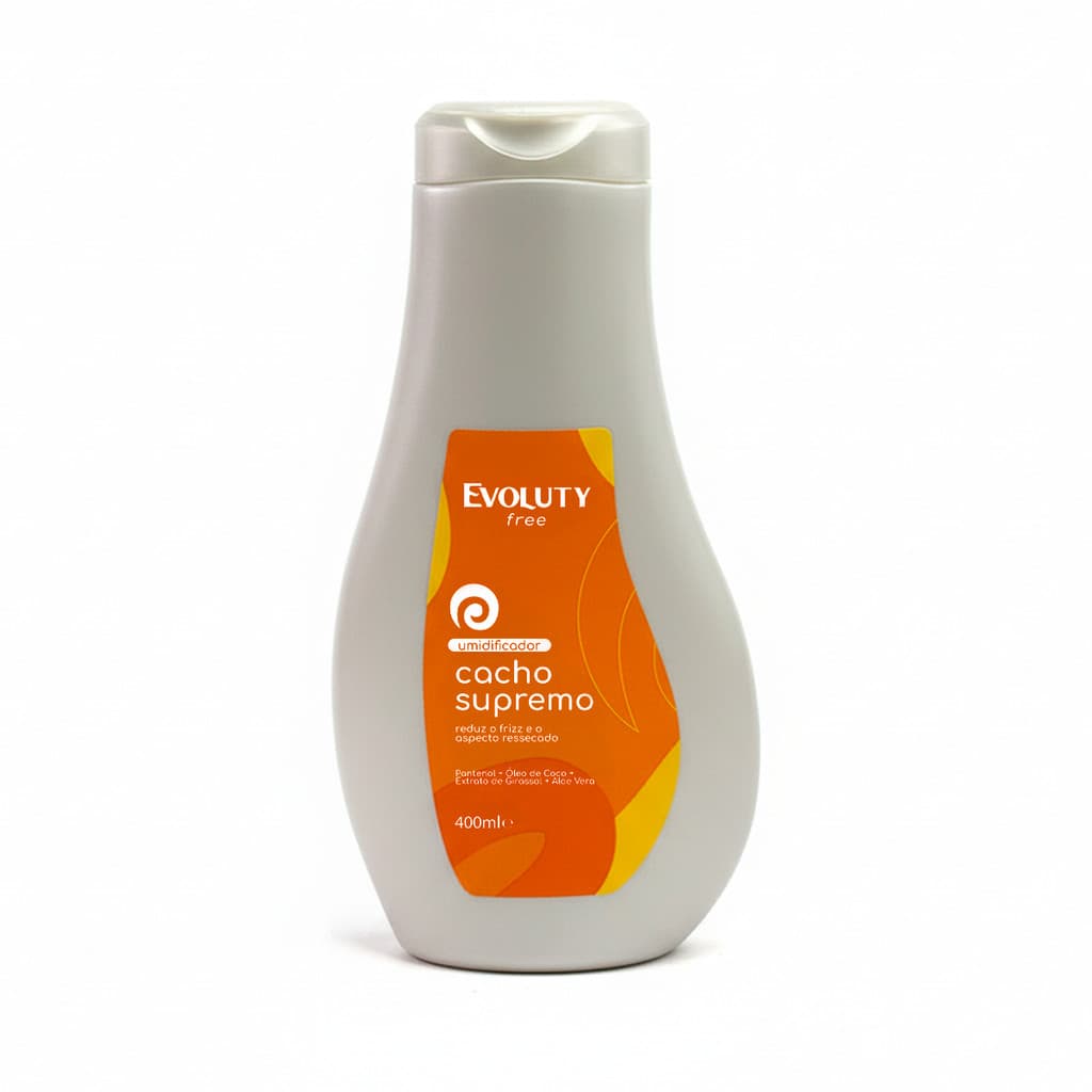 Umidificador Cacho Supremo Evoluty Free 400ml Controle Frizz Brilho Ativador de Cachos Cacheado