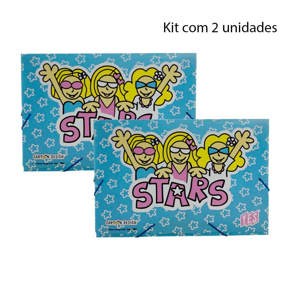 Pasta c/ elástico e aba Angel Star (kit com 2 unidades)