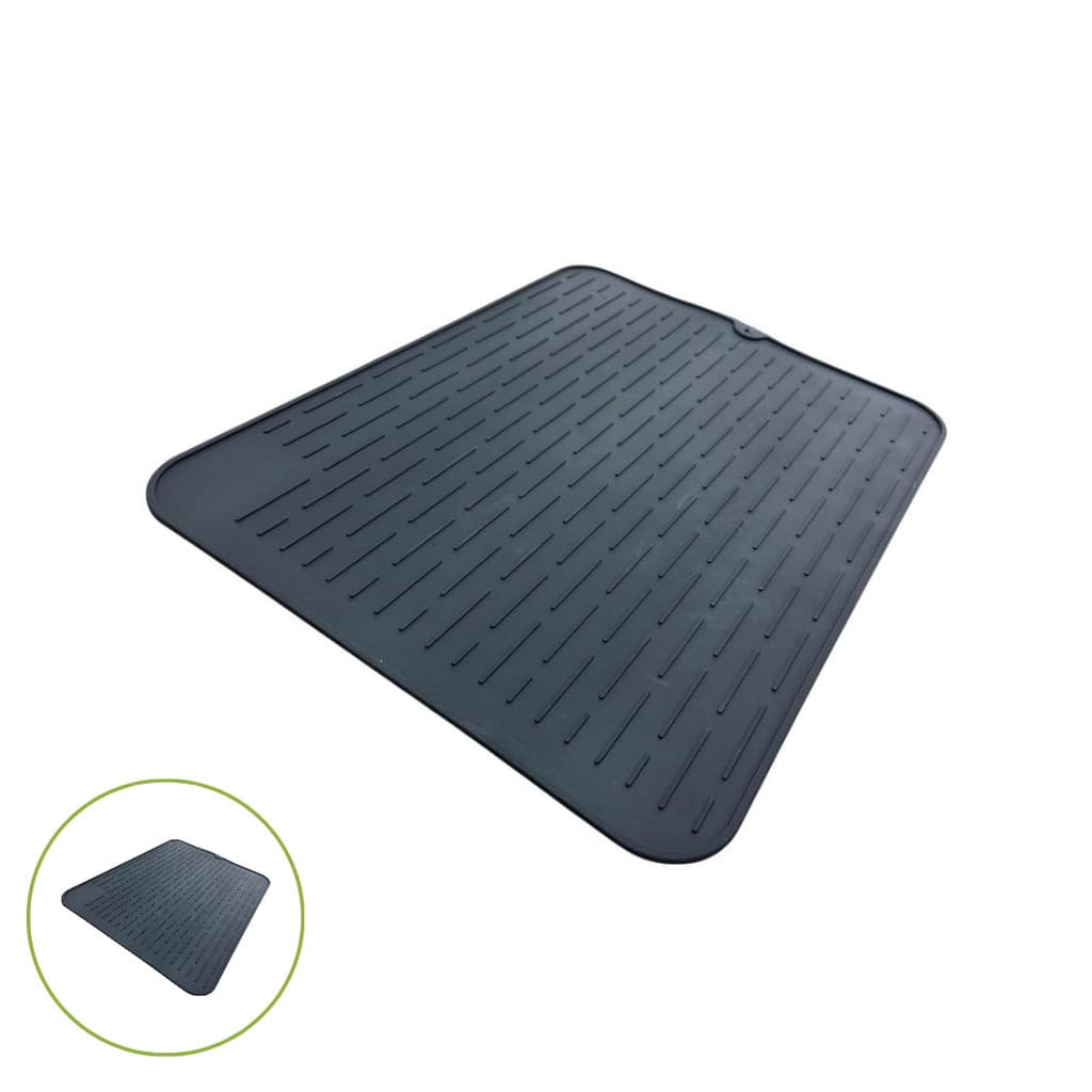 Tapete Escorredor Silicone Antiderrapante 40cm Cozinha Pratos Copos Secagem Rápida