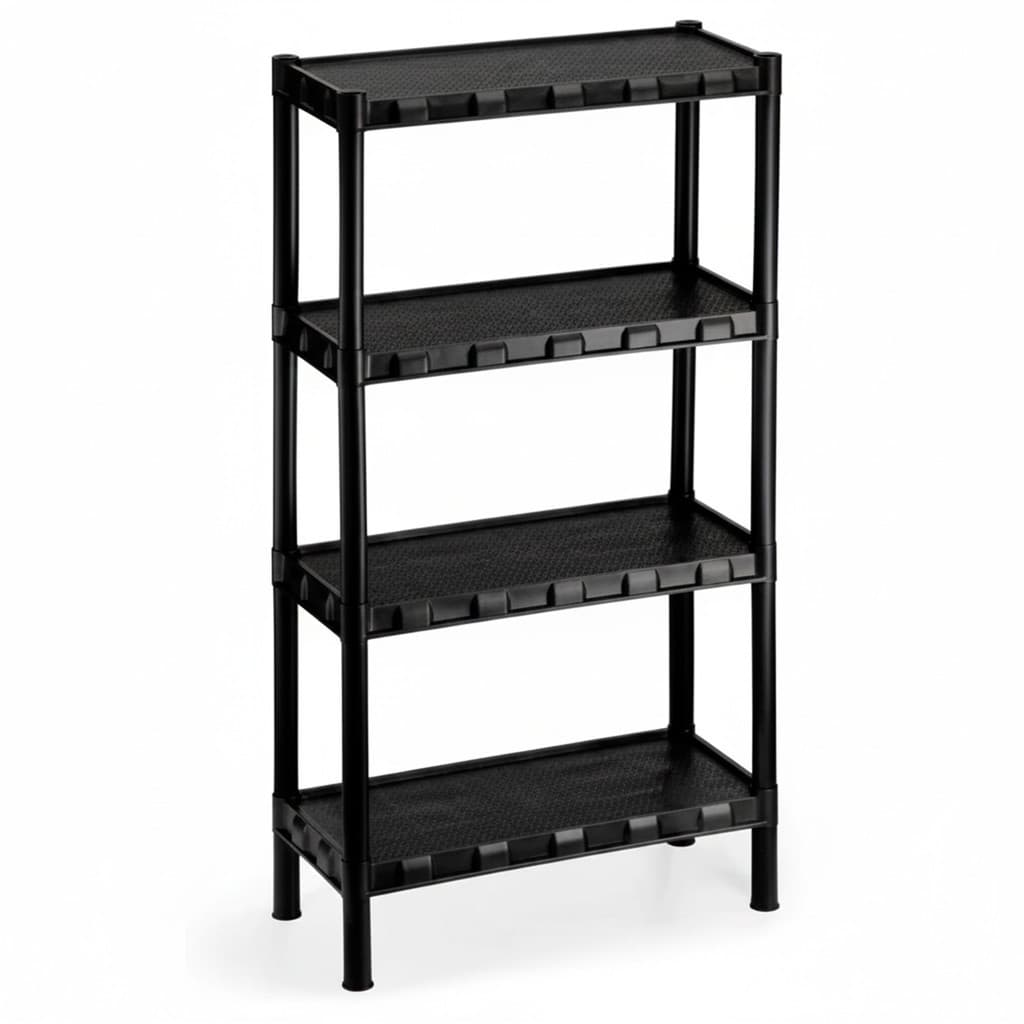 Prateleira EasyPlast 4 Andares Modular Organizadora Plástico Forte Uso Doméstico
