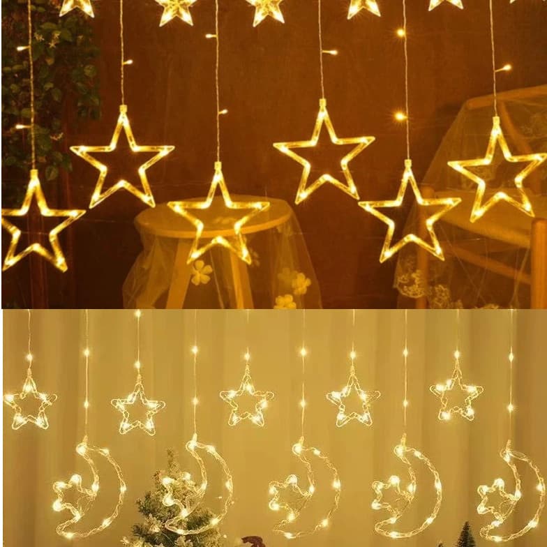 Cachoeira LED De 3 Metros Estrela Lua 110V/220V