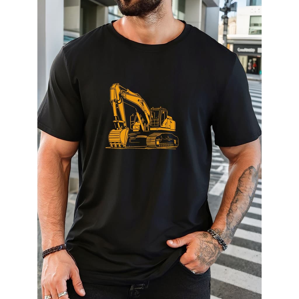 Camiseta Masculina Escavadeira Operador Maquina 100% Algodao