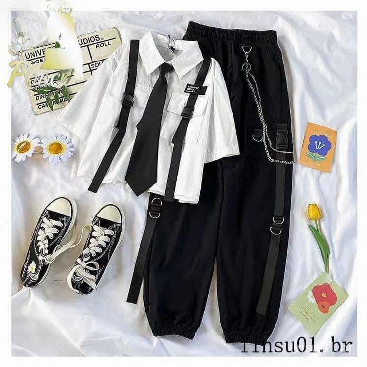 2017 Verão Novo Estilo Coreano Solto Moda Camisa De Manga Curta Macacão Bonito Terno Para Estudantes Do Sexo Feminino