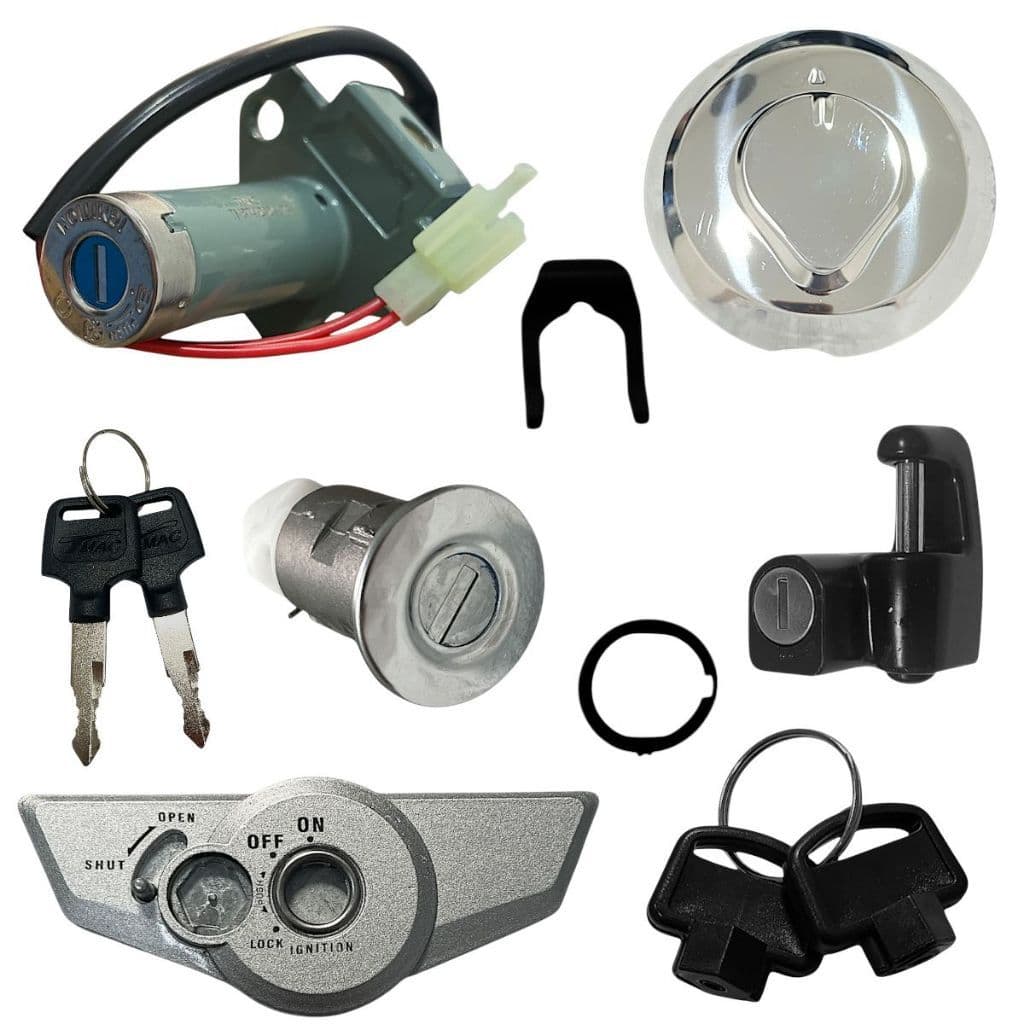 Kit Conjunto Travas Bloqueador + Chave Ignição Honda CG 150 Titan 2004 Ate 2008 KS ES KSE