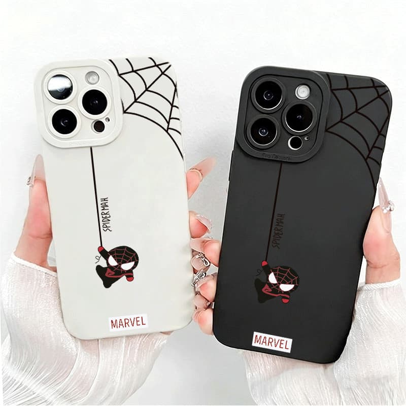 Capinha Capa Para IPhone 7 8 X Xs XR 11 12 13 14 15 16 17 Air Plus Pro Max Normal Homem-Aranha Caso