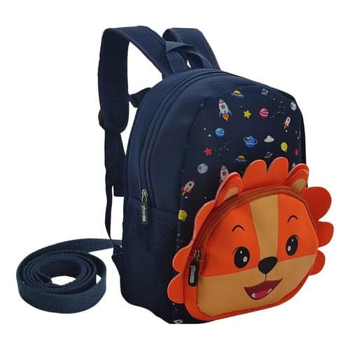 Mochila Para Passeio Infantil Alça Coleira De Segurança Leão