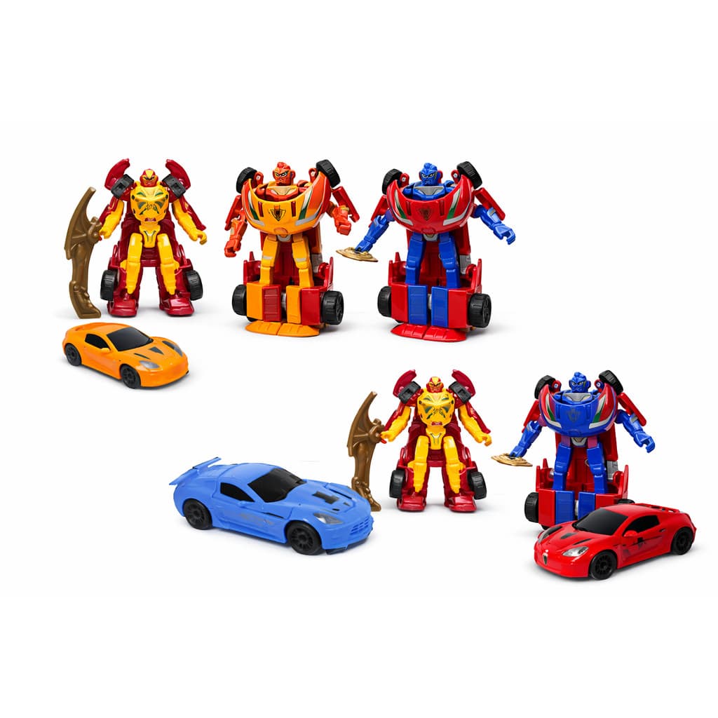 Brinquedo Boneco Transforme 2 em 1 Carro Vira Robo Esportivo
