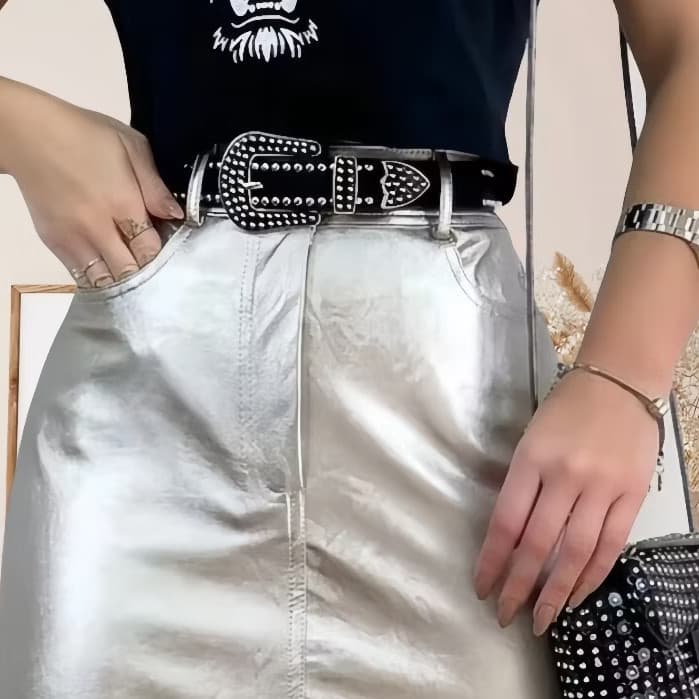 CINTO COUTRY FEMININO 130cm PLUS SIZE Lançamento do Cinto Punk Rock Lolita加长滴油2排钉