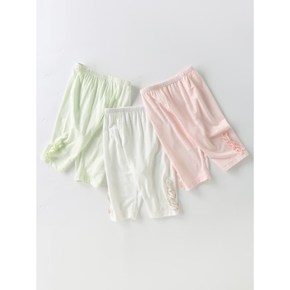 Bebê bebê casa calças verão estilo fino Modal Panda Jacquard respirável bebê menina doce rendas calças de 7 pontos calça