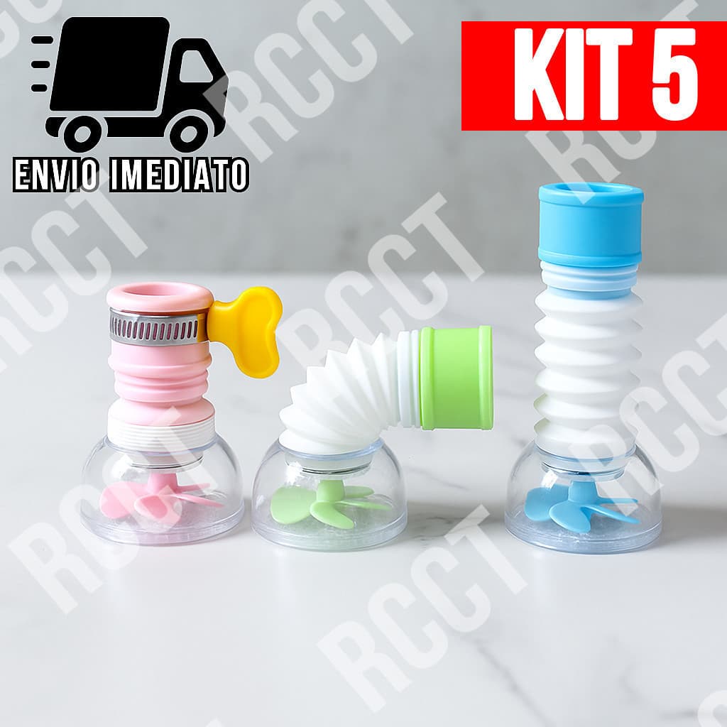 Kit 5 Arejador de Torneira Flexível com Filtro e Rotação 360° Economizador de Água