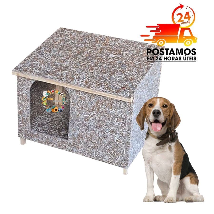 Casinha de Madeira Ecologica Reciclada N4 Para Cachorro Cães Casa Pet Numero 4 Porte Médio Grande Reciclavel