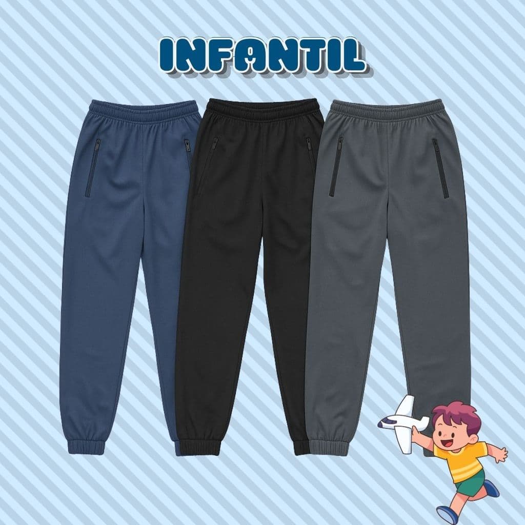 Kit 3 e kit 2 Calça INFALTIL De Inve 6 A 16 Anos  Quentinha Chipa Masculino Flanelada Frio Homem Criança Creche Escola