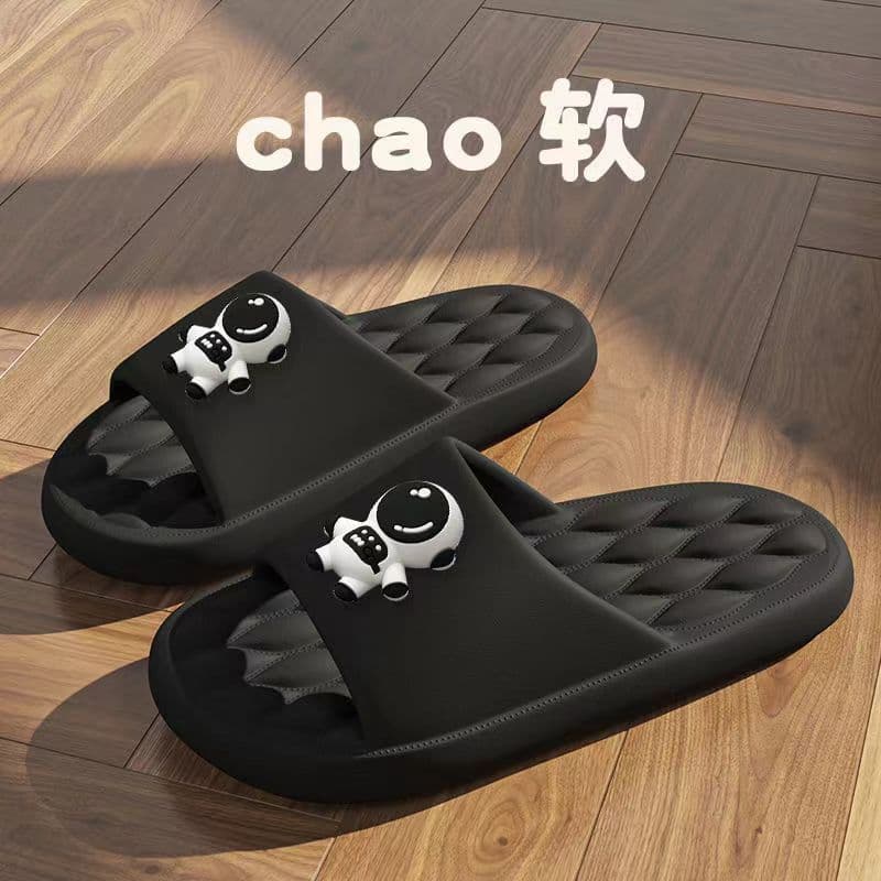 Chinelos masculinos 2022 novo estilo casal praia casa plana sola grossa pisando em sandálias de merda chinelos femininos
