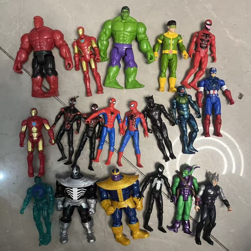 Figuras de Ação Articuladas dos Vingadores da Marvel 3,75 polegadas Homem de Ferro Homem-Aranha Capitão América Bonecos
