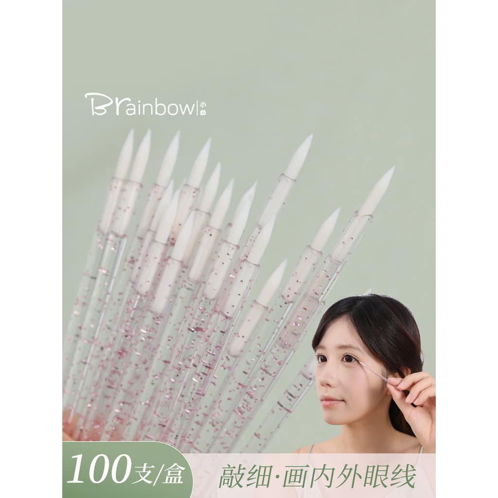 Brainbow Pincel Delineador Descartável 100 pçs/caixa Detalhes Contorno Lip Liner Corretivo Batom Pincel Delineador