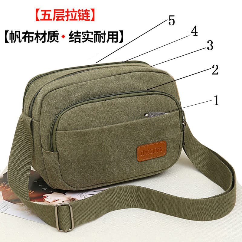 Bolsa de ombro Casual masculina, novo estilo de lona, bolsa de ombro pequena, bolsa mensageiro, bolsa transversal de neg