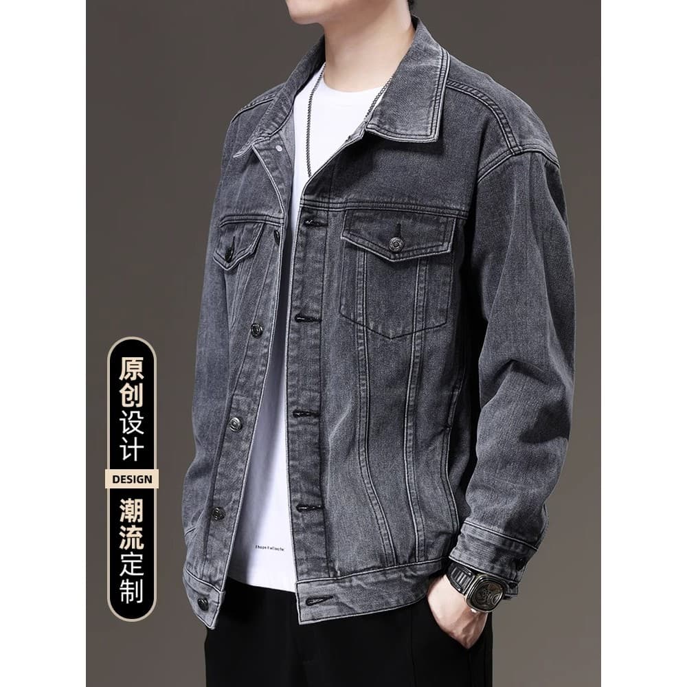 Jaqueta geral masculina primavera solta Casual roupas superiores 2026 primavera outono estilo Street Wear rufião bonito