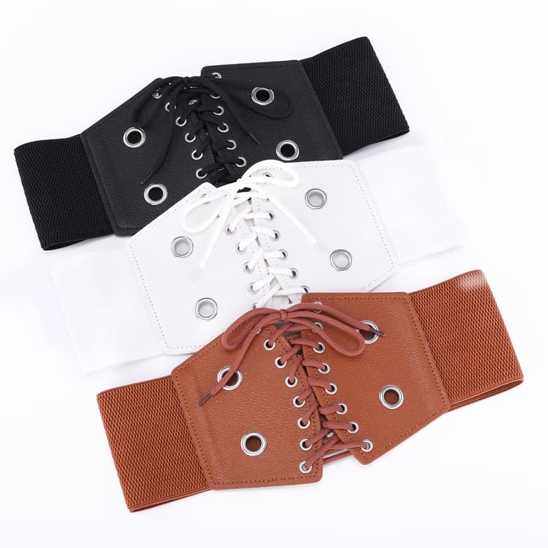 Cinto feminino cintura larga estreita decoração elástica com saia cintura casaco All-Match moda ins estilo saia cinto el