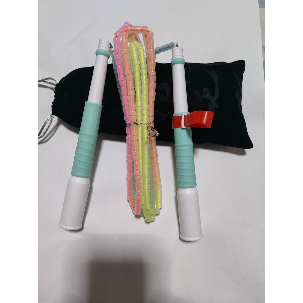 Corda de pular longa de bambu, corda de pular de grupo de flores de dragão, corda de interseção de 3.6 m, corda longa co