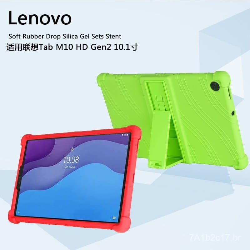Adequado para a nova capa protetora Lenovo Tab M10 HD2nd Gen 2020 X306M/F, capa protetora de silicone anti-queda.