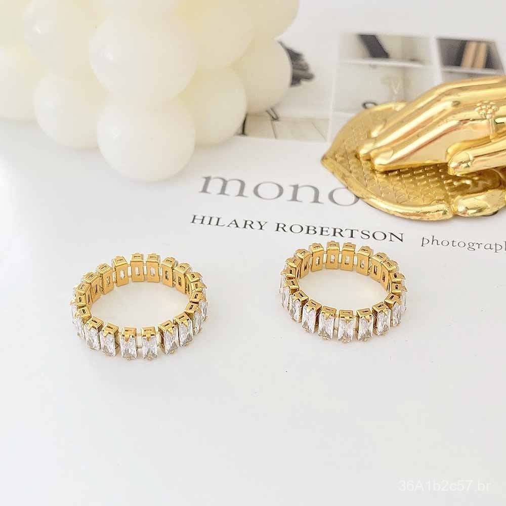 Anéis de designer exclusivos para mulheres, elegantes e personalizados, estilo japonês moderno, anéis de zircônia requin