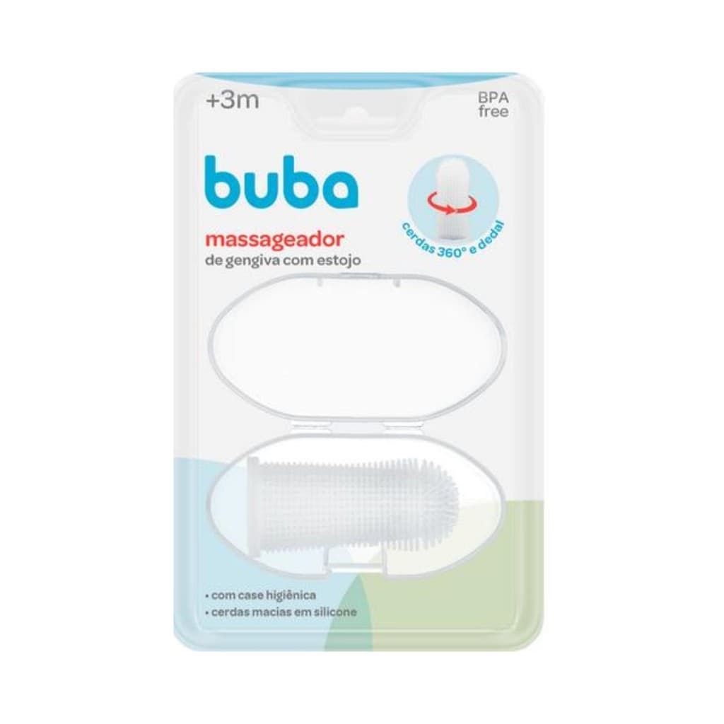 Massageador de Gengiva 360° com Estojo - Buba | Conforto e Alívio para Bebês