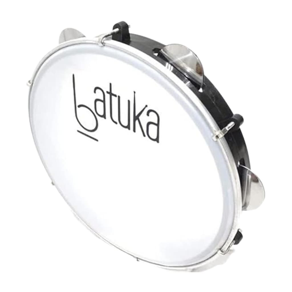Pandeiro Luen Batuka 10'' ABS - Aro Platinelas em Inox e Pele Leitosa