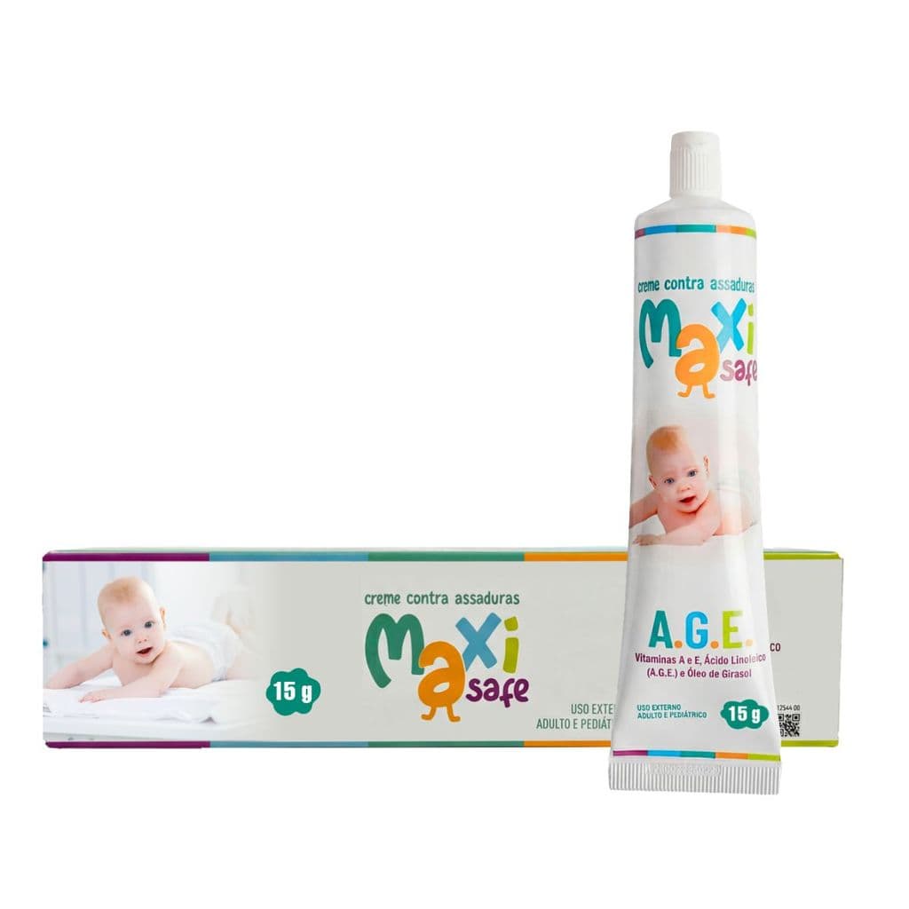 Creme Pomada de Assadura  Óleo Girassol A.G.E  15g Maxi Baby