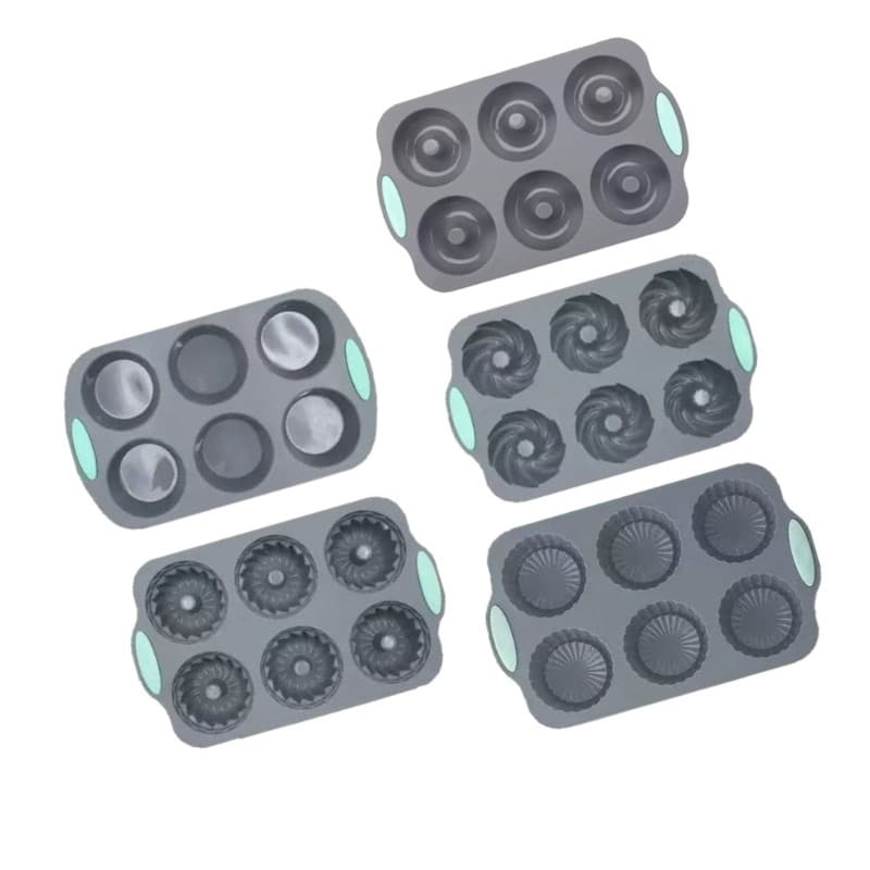 YU Easy Demold Silicone Assadeira 6 Cavidade Design Forno Microondas Seguro Máquina De Lavar Louça Limpa