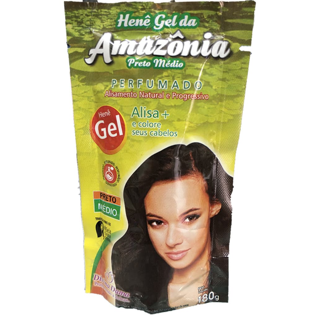 Henê Da Amazônia Em Gel Preto Médio 180g